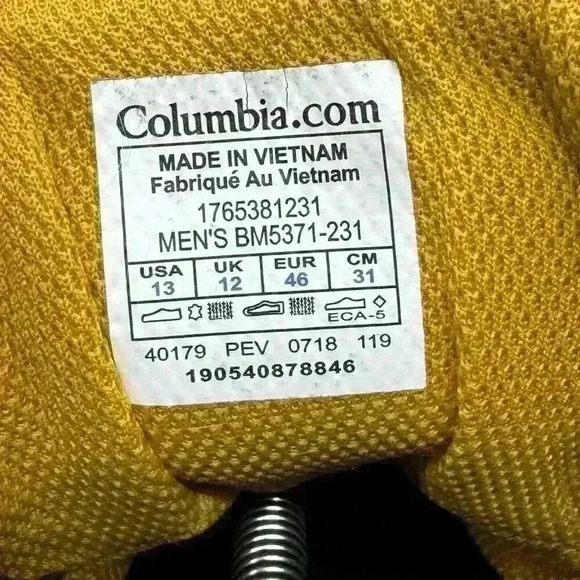 Columbia Men's Crestwood Mid Waterproof Hiking Boots Size 13 EUC - Picture 7 of 7